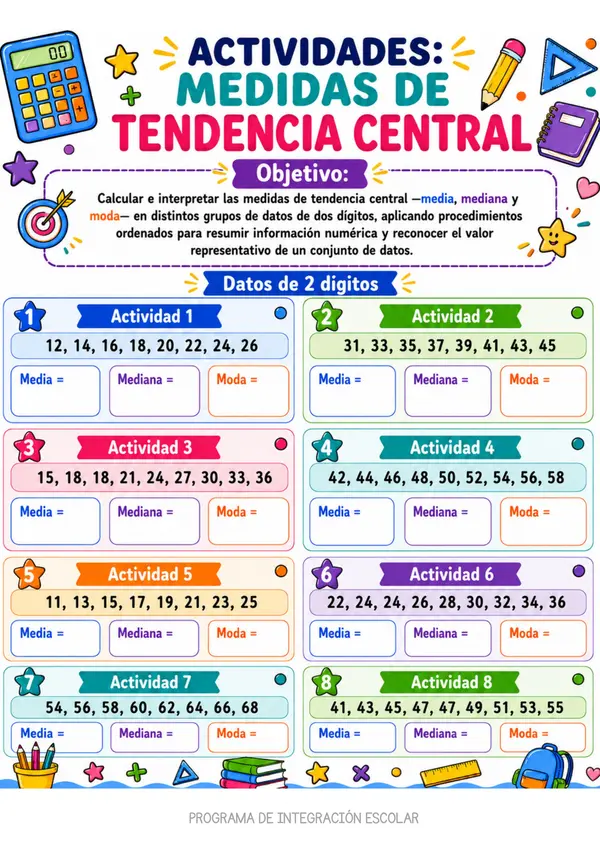 Guía Didáctica – Medidas de Tendencia Central