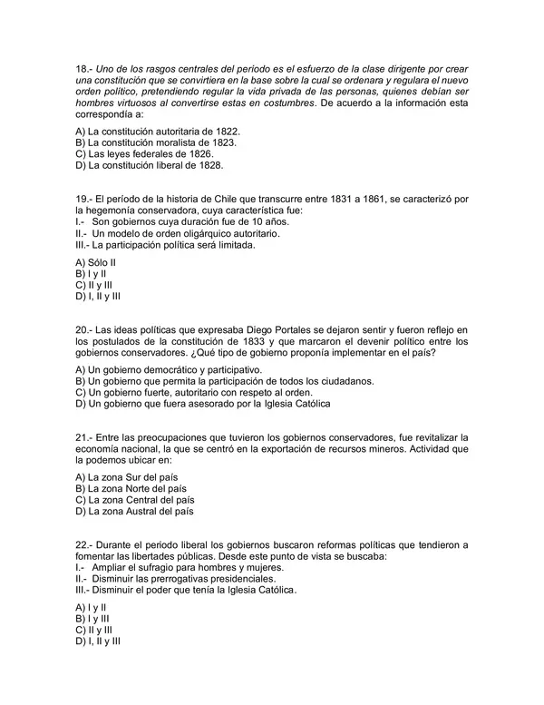 Evaluacion de Historia y Geografia 6 Basico: la independencia de Chile