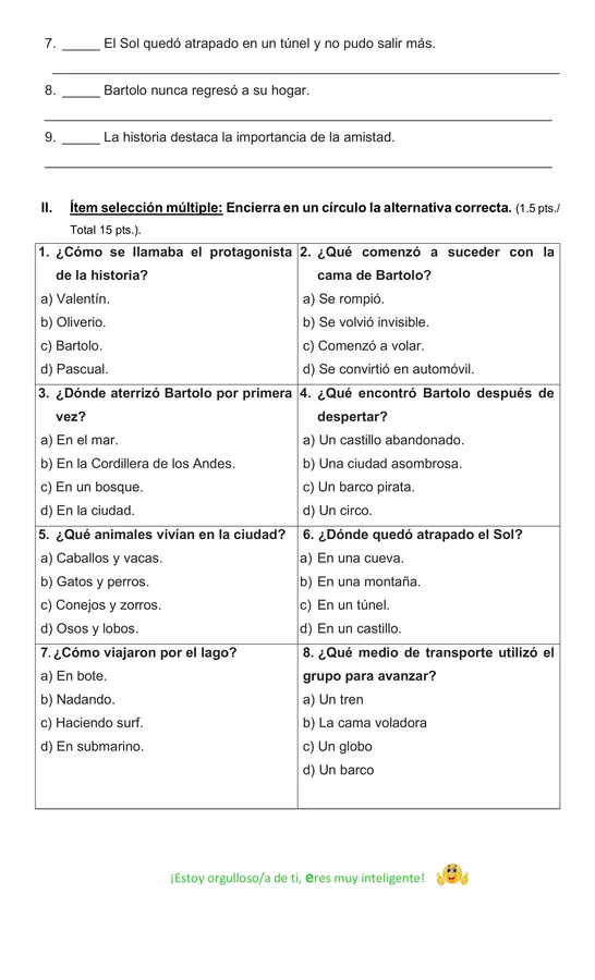 Prueba La cama mágica de Bartolo.