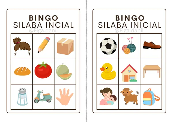 Bingo sílabas iniciales