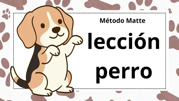 Método Matte: Lección Perro (R fuerte) | Clase Lista para Aplicar | Editable en Canva