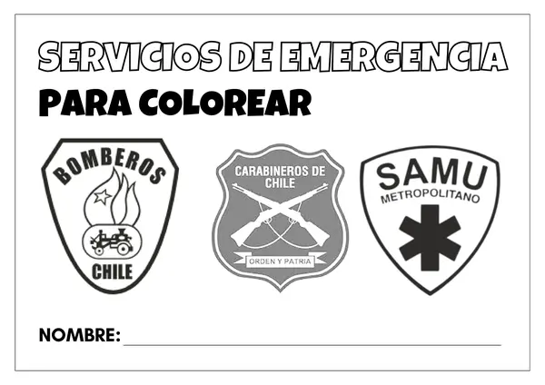 Servicios de emergencia para colorear