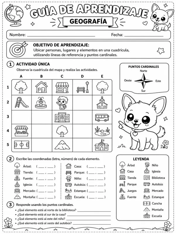 "Set de guías" Unidad Nº1 Historia y Geografía 3º básico