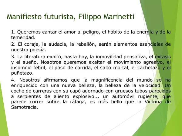 PRESENTACION MANIFIESTOS, lenguaje, cuarto medio
