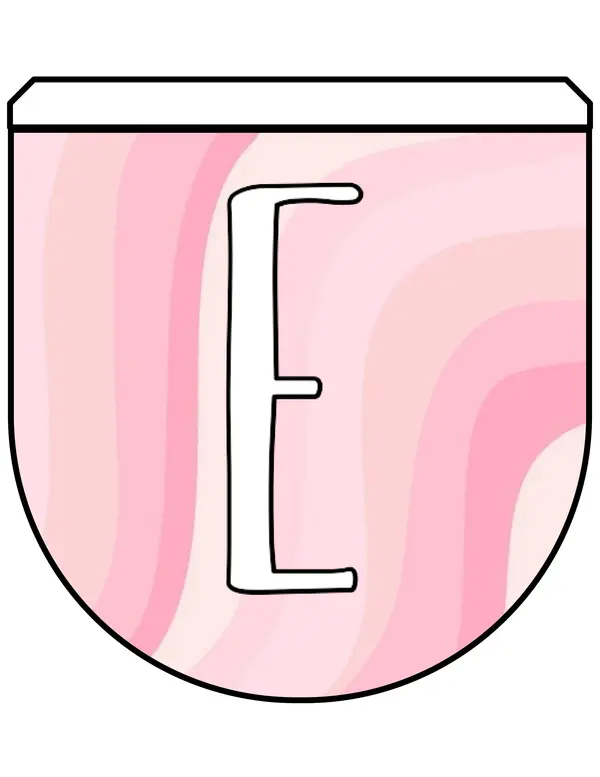 Banner letras rosadas
