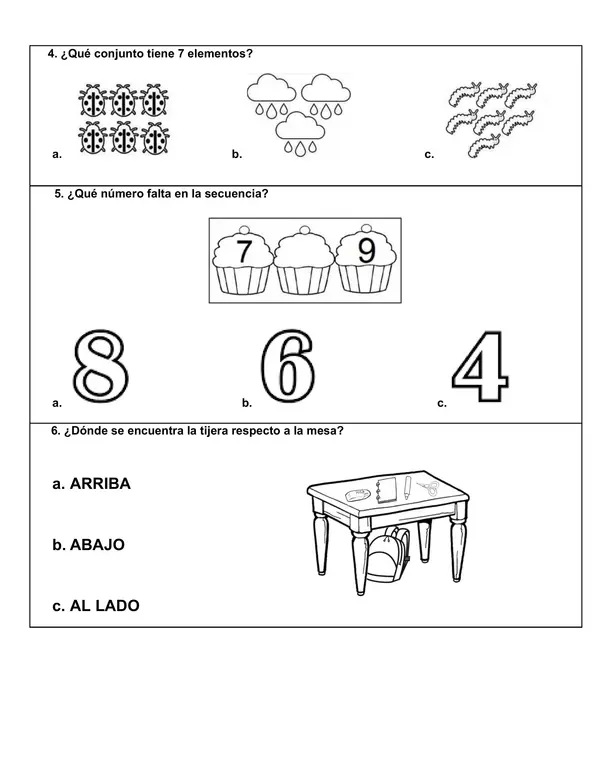 Evaluación diagnóstica matemática primero básico 1º