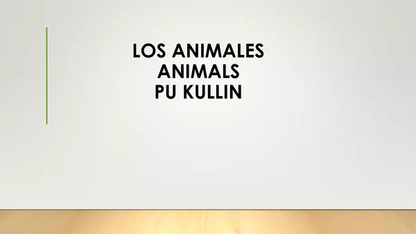 Animals in english and Mapudungun