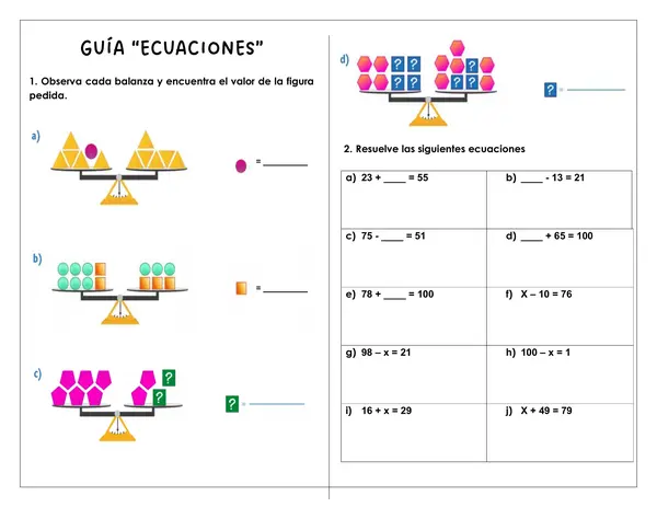 Guía de trabajo - Ecuaciones