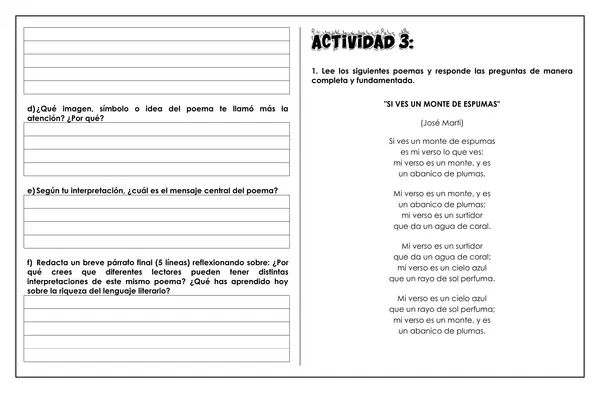 Guía de trabajo - Interpretación de textos literarios: uso de símbolos