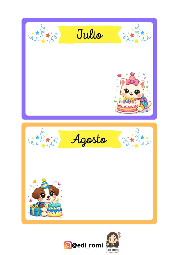 Calendario cumpleaños 