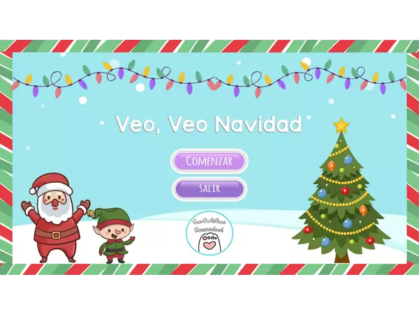 Juego Veo, Veo Interactivo: Navidad (Vocales y Consonantes)