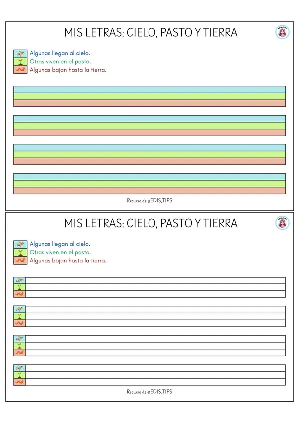 MIS LETRAS: CIELO, PASTO Y TIERRA