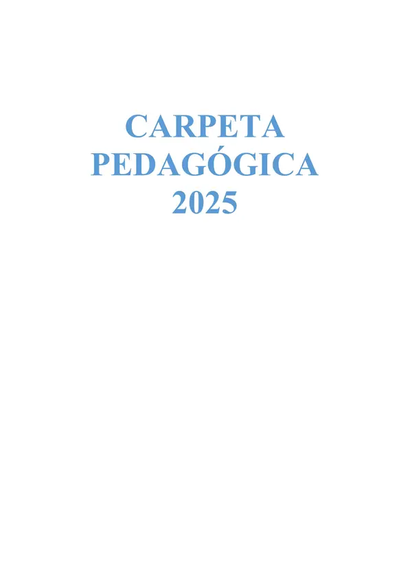 CARPETA PEDAGOGICA
