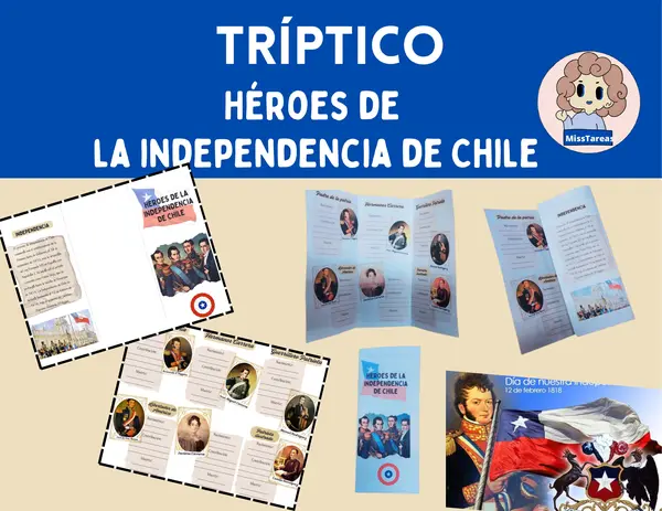 Tríptico Héroes de la Independencia de Chile