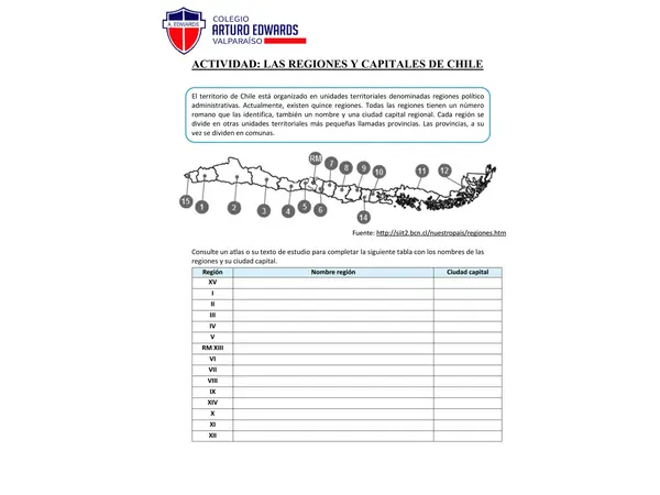 LAS REGIONES DE CHILE