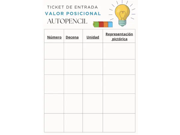🎁 ¡Ticket de Entrada Gratuito: Valor Posicional! 🔢