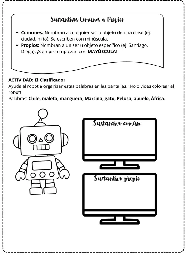 🚀 Guía Didáctica: "La Aventura de los Sustantivos"