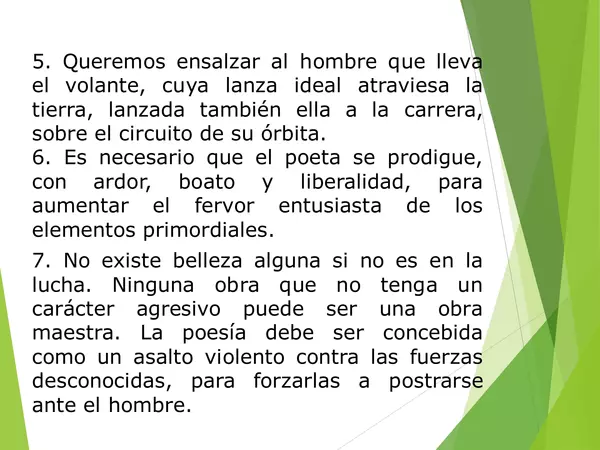 PRESENTACION MANIFIESTOS, lenguaje, cuarto medio