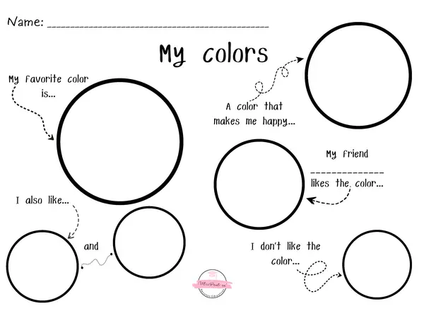 My colors worksheet