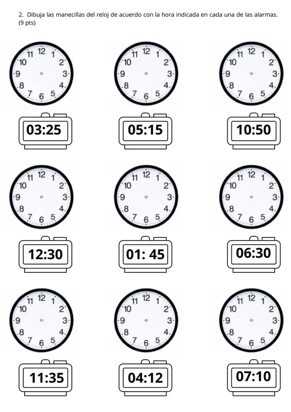 evaluación hora 