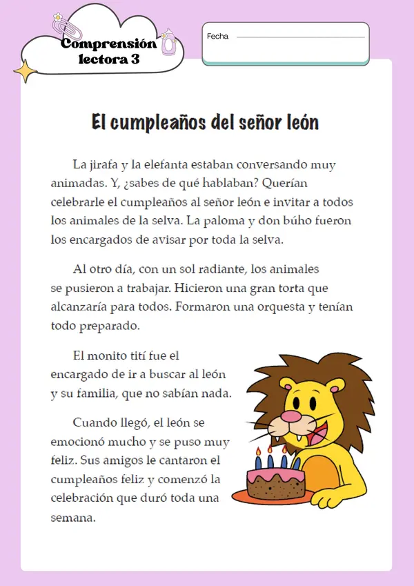 Lecturas tipo simce 2°