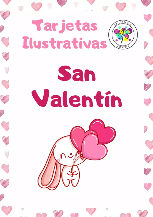 Tarjetas Ilustrativas San Valentín Febrero Vocabulario Full color