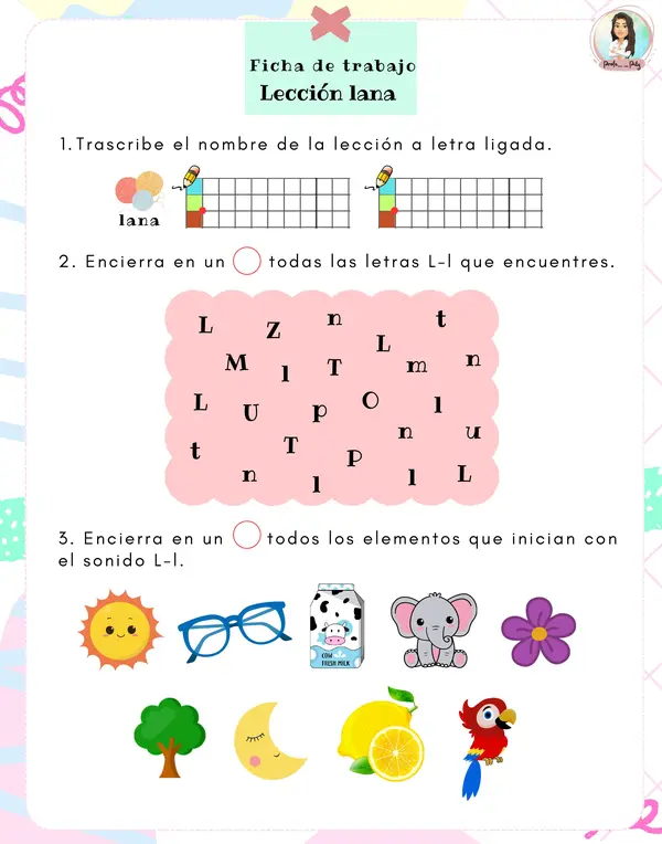 Ficha de trabajo lección lana