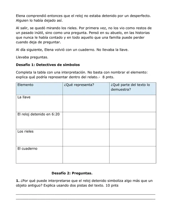 comprensión lectora 2°medio