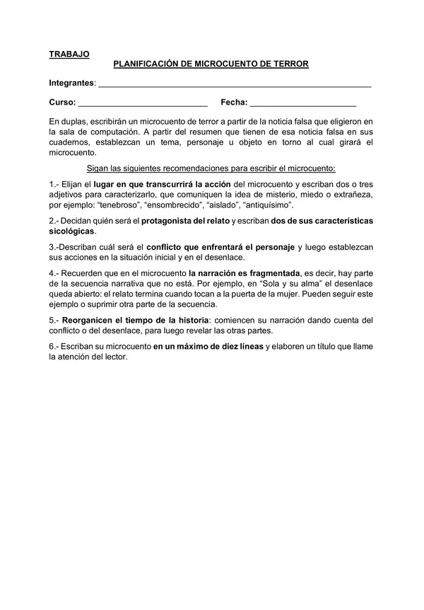 Planificación Clase a Clase: Octubre | Lenguaje y Comunicación 7° Básico