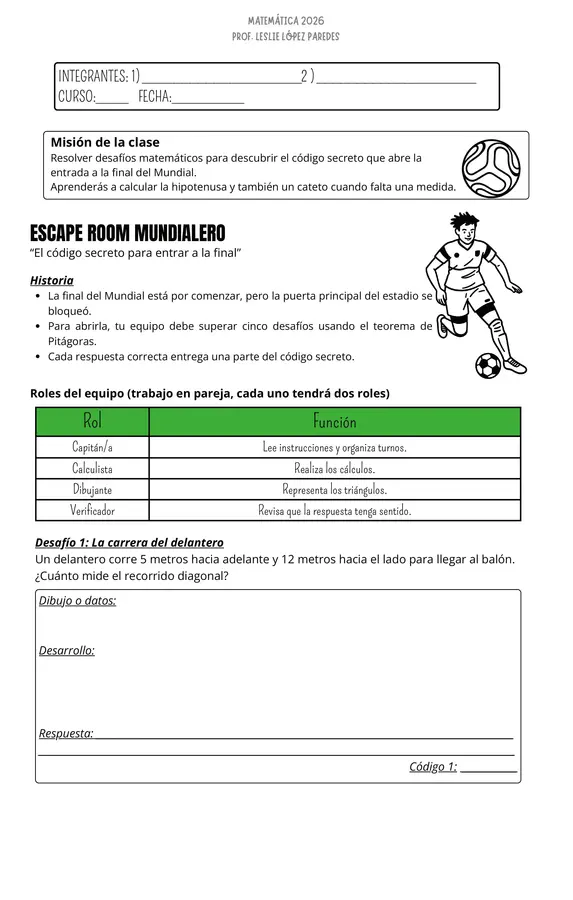 Teorema de Pitágoras ambientado en el mundial