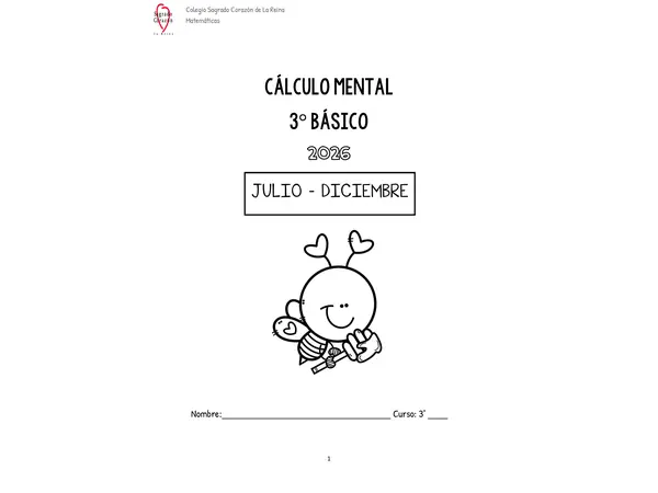 Cuadernillo 2 de Cálculo mental 3º Básico
