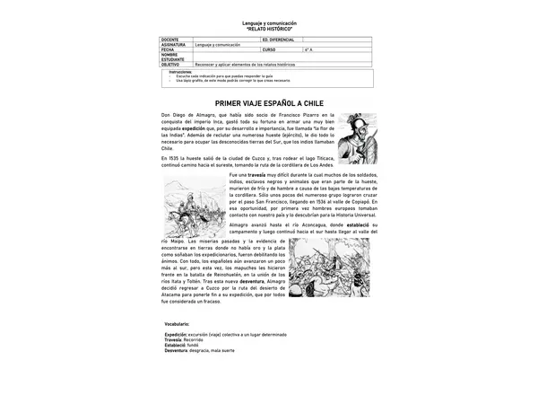 Guía Relato histórico