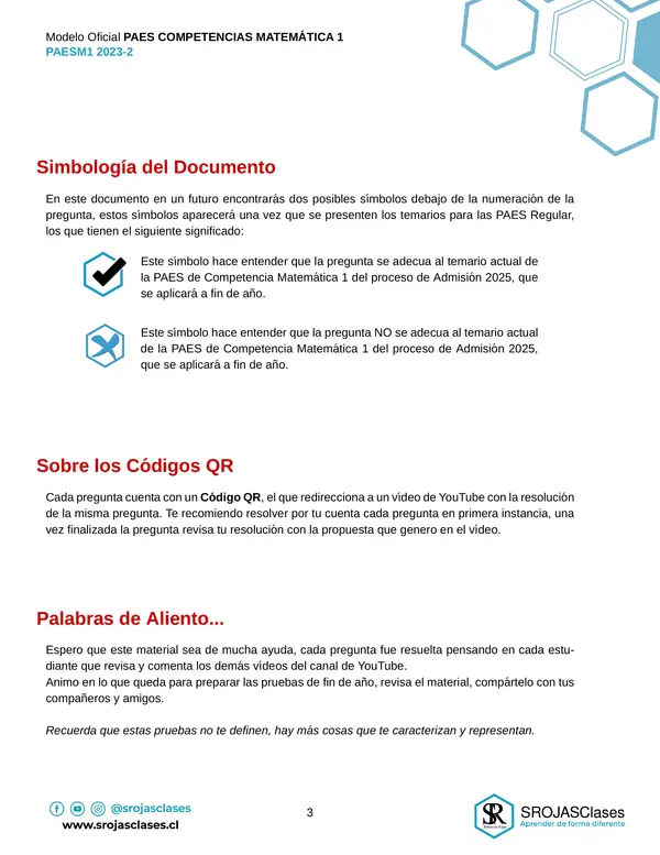 PAES Regular Competencia Matemática 1 - Admisión 2023