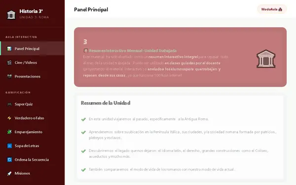 WEP PARA AULA, Historia 3° Básico (Agosto)