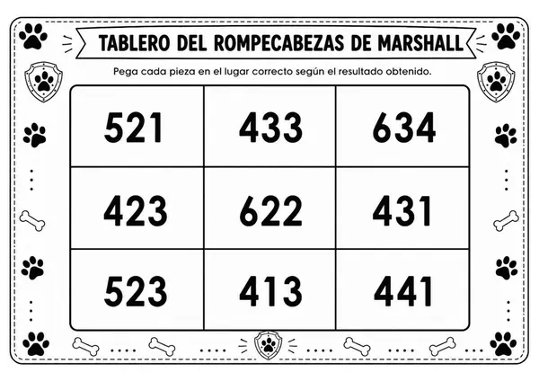 Arma el rompecabezas: Sumas con reserva y restas sin canje