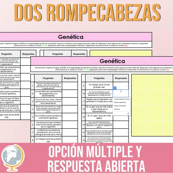 Genética rompecabezas misterioso 