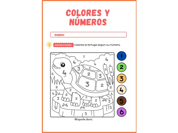 Colores y números.
