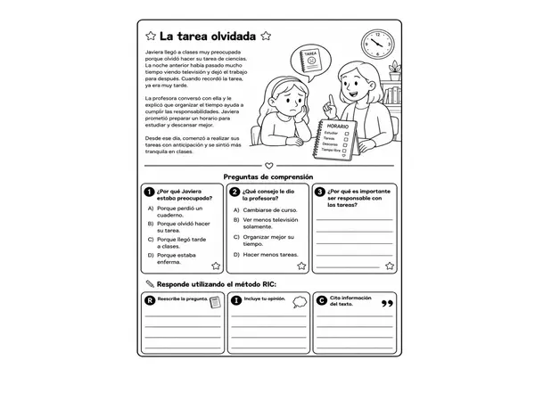 Fichas de argumentación con método Ric 
