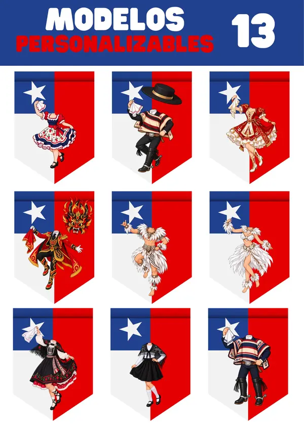 BANDERINES - PERSONALIZABLES - FIESTAS PATRIAS