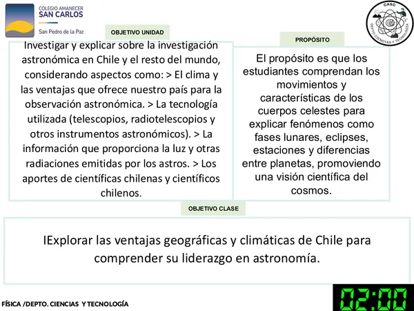 Condiciones geográficas y climáticas de Chile que favorecen la astronomía