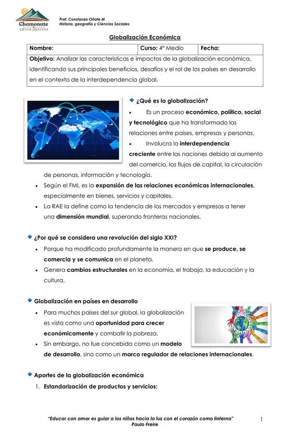 La globalización económica