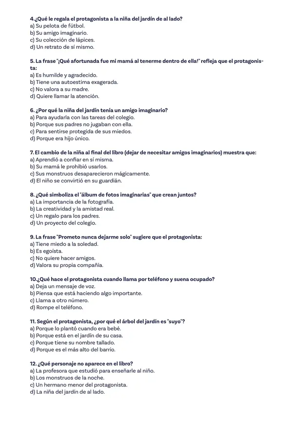 Evaluación de Lectura - Ay! Cuanto Me Quiero
