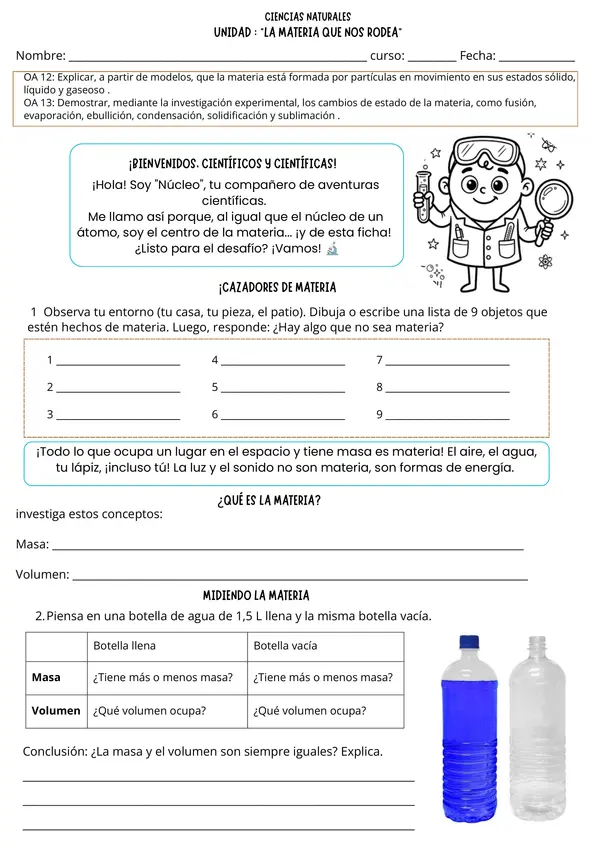 Unidad 4: La Materia que Nos Rodea - Estados y Cambios 