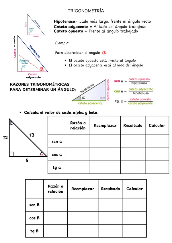 Trigonometría "razones trigonométricas"