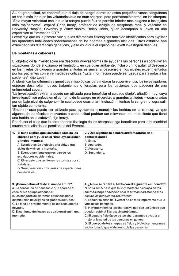Miniensayo Simce N3 - 7mos y 8vos - Sintetizar y jerarquizar