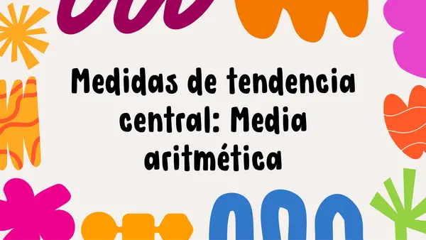 Medida de tendencia central: media aritmética (promedio)