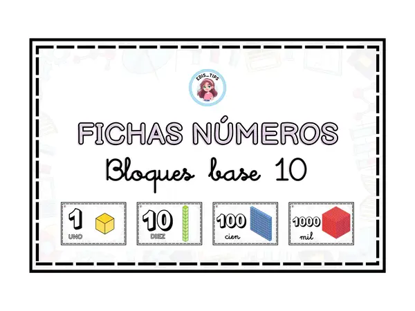 SET FICHAS NÚMEROS - BLOQUES MULTIBASE
