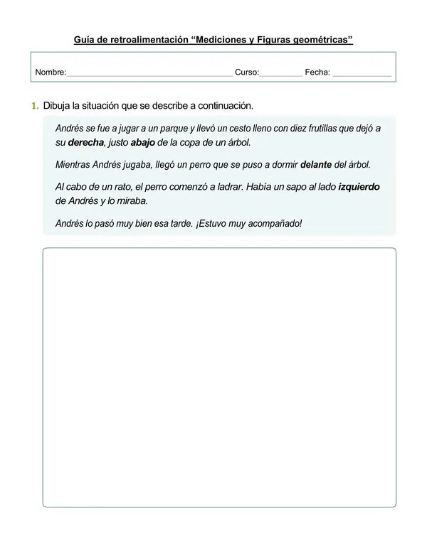 Guía 2°año "Mediciones y figuras geométricas"