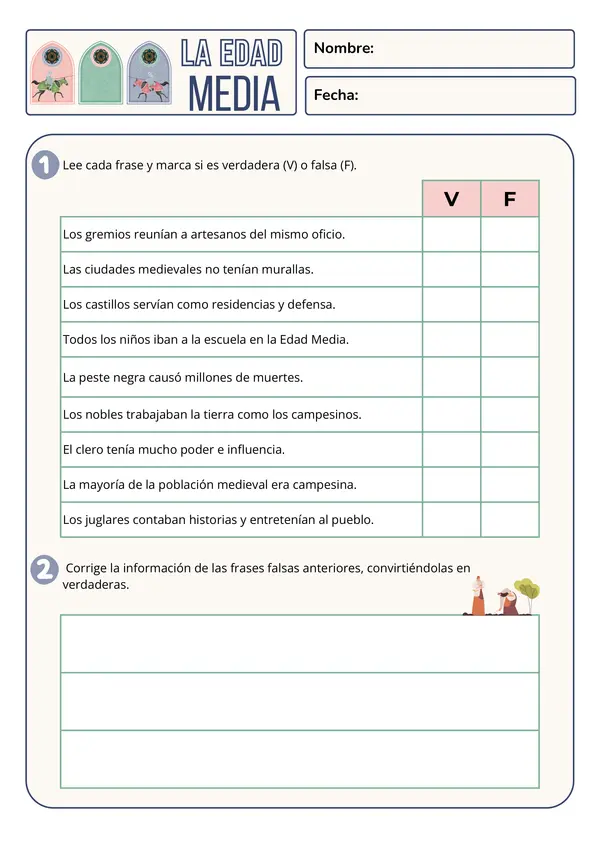 Verdadero y falso La Edad Media 