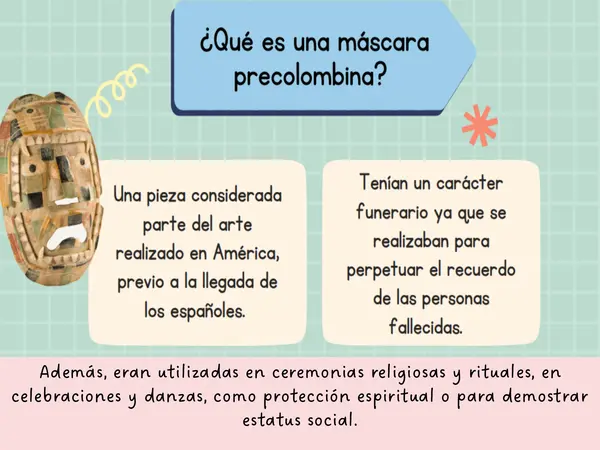 Máscara precolombina (ppt clase + pauta de evaluación)